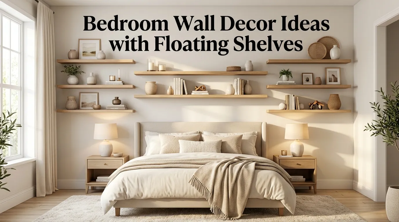 10 Bedroom Wall Decor Ideas with Floating Shelves