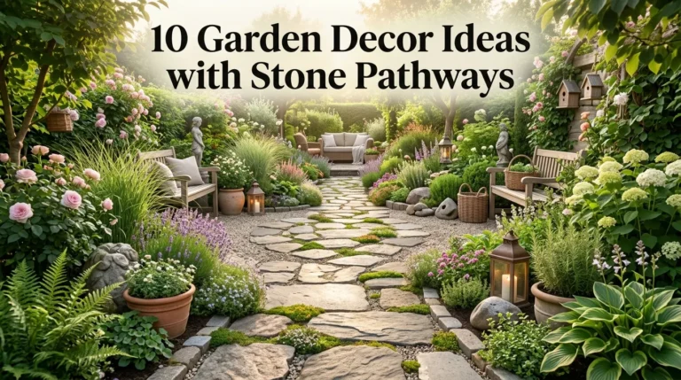 10 Garden Decor Ideas with Stone Pathways