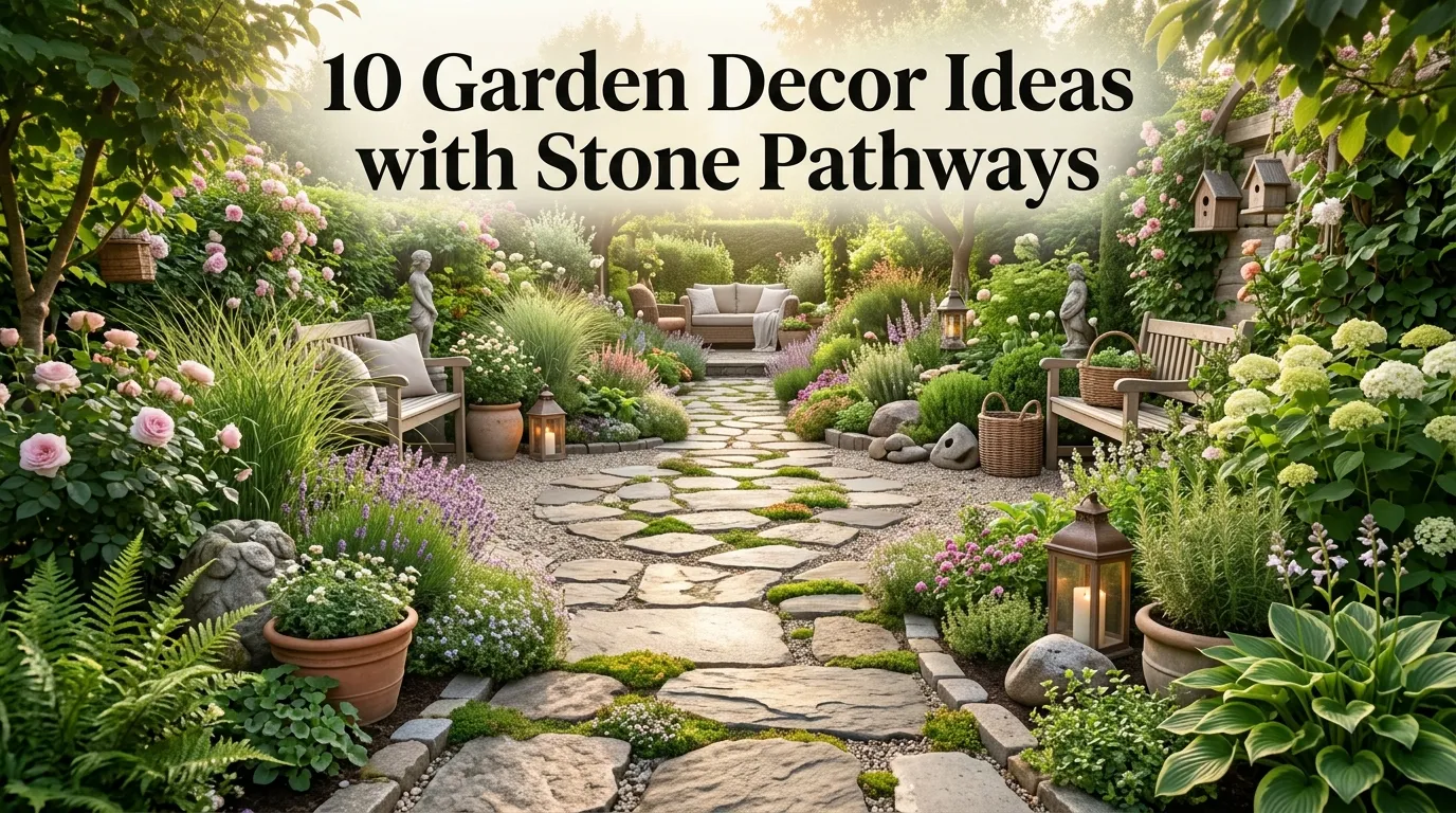 10 Garden Decor Ideas with Stone Pathways