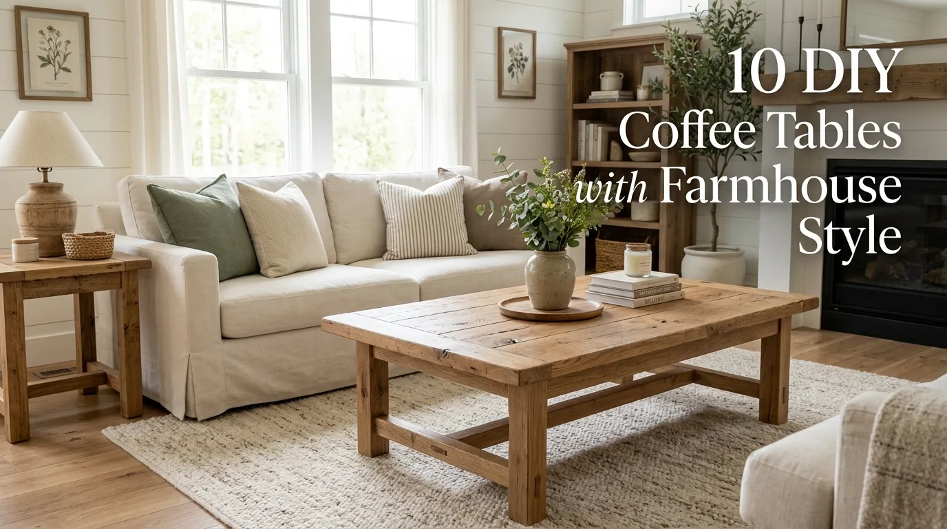 10 DIY Coffee Tables with Farmhouse Style